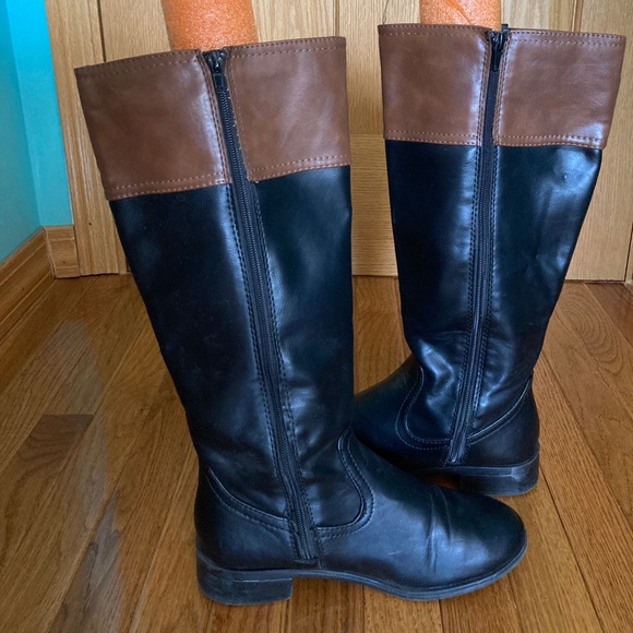Women’s Brown Black Winter Riding Boots size 8.5 - Picture 6 of 6